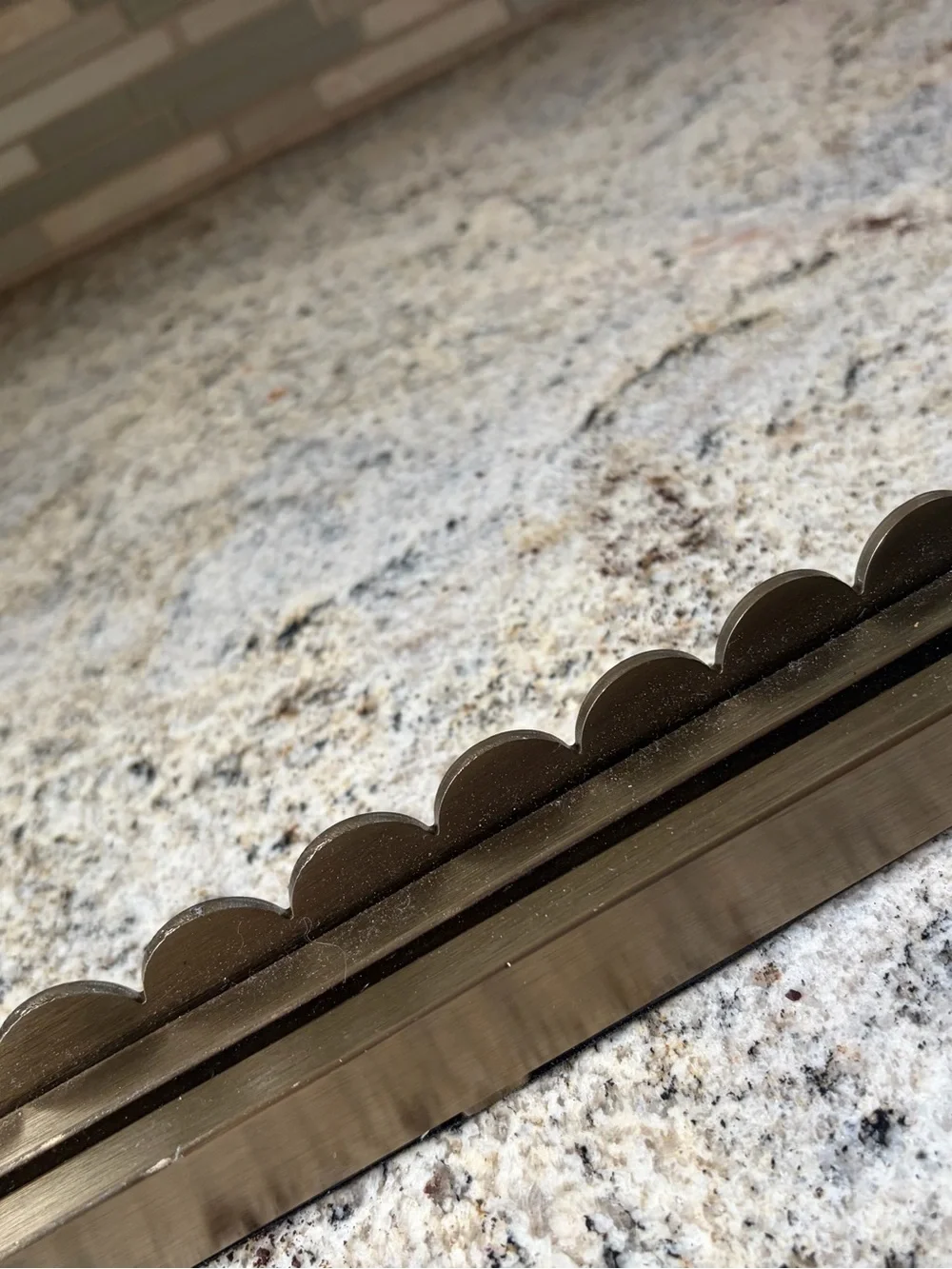 HEARTH & HAND scalloped edge Metal brass Christmas card holder